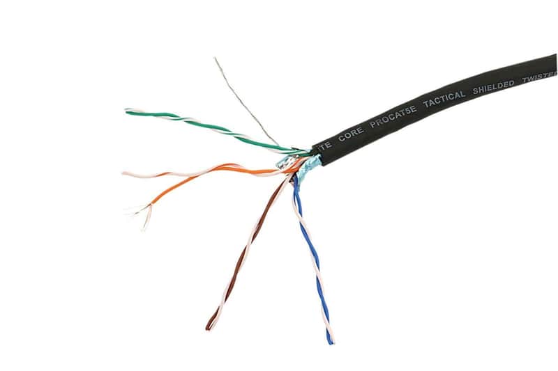Elite Core Tactical Shielded Soft CAT5E Bulk Cable 500' Spool - Lay Flat Cable image 1
