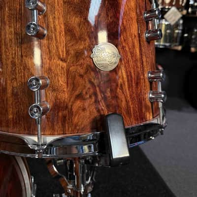 ~WOW!~ Doc Sweeney Drums 'Havana Nights' Caribbean Rosewood 13/14/16/24 Drum Kit Set in Hi-Gloss Poly Lacquer with Chrome Hardware image 3