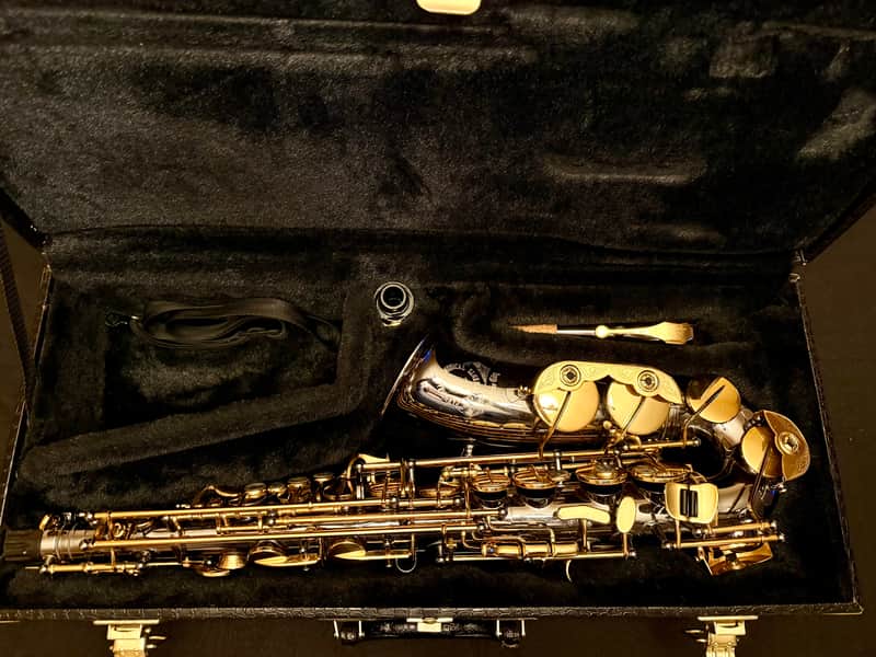 Cannonball Septyr ASCEP-BL Semi-Pro Alto Saxophone - Blue Abalone, F# Key, Black Nickel & Gold, Excellent!!! image 1