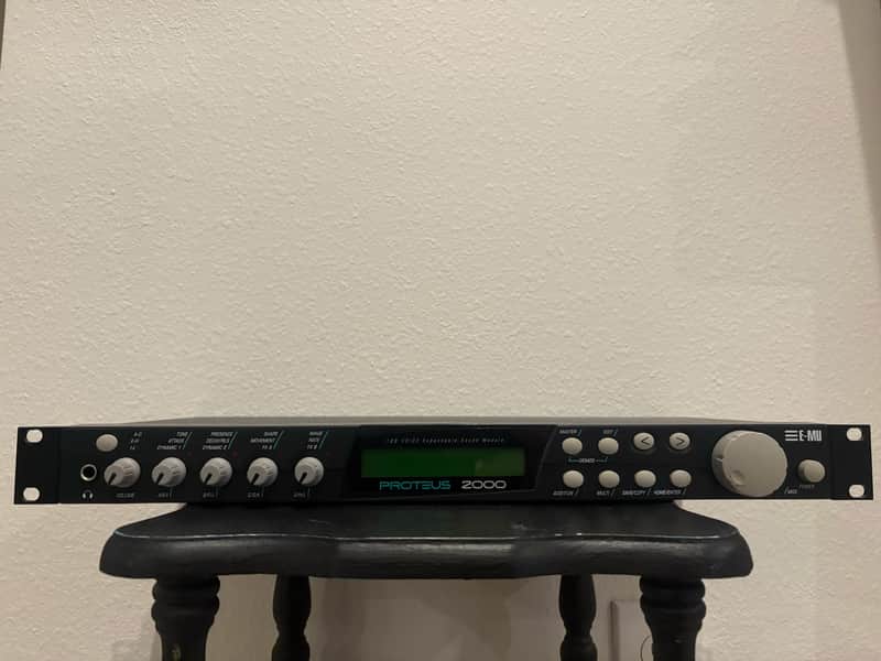 E-MU Systems Proteus 2000 Rackmount 128-Voice Sampler Module 1999 - Black image 1