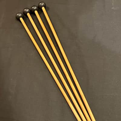 Medium-Hard Rubber Mallets on Birch Shafts, 2 PAIRS, 16.5" x 1" - NEW image 1