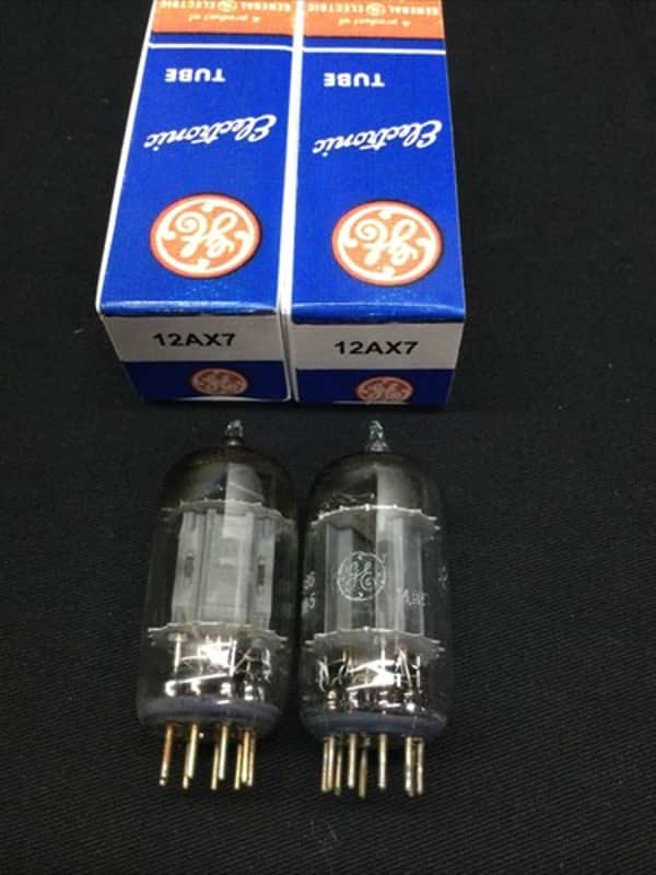 Matched PAIR GE 12AX7 ECC83 Horseshoe Foil Strip Get VACUUM TUBES Tested 9.9035 image 1