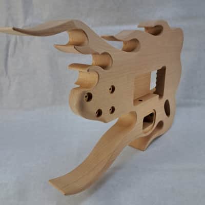 Unfinished Alder Hxx Jem Guitar Body - Flame Fits RG Necks, OFR Floyd Rose J2425 image 7