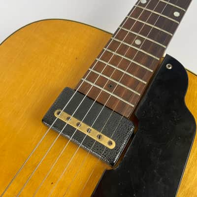 National 1120 Archtop 1950s Nice 16" Maple Body ,  with Factory Pickup, Hardshell case and Cable image 6