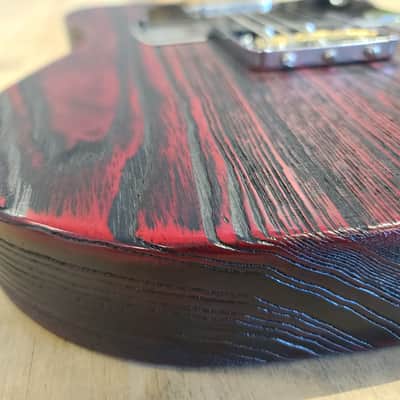 FENDER LMITED EDITION SANDBLASTED TELECASTER ELECTRIC GUITAR CRIMSON RED FINISH W/CASE image 3