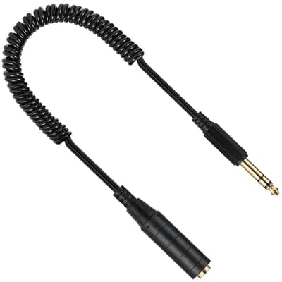 6.35mm 1/4 Extension Cable, 6.35mm TRS Male to Female Audio Stereo Headphone Guitar Extension Coiled Cable 80CM (Male to Female) image 6