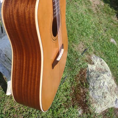 Hofner Dreadnought 1970's-80s - Natural mahogany image 4