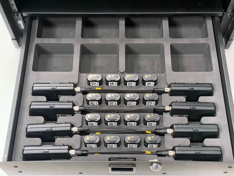 Custom Foam Insert for Rack Drawer fits 8 Shure IEM Wireless In-Ear Bodypacks PSM-1000 P10R P10R+ image 1