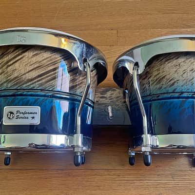 LP Performer Series Bongos - Blue Fade, including stand [See Video] image 6