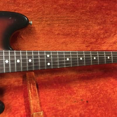 1970 Fender Mustang Electric Guitar Sunburst Vintage USA image 3