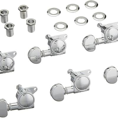 Grover 505C6 Mid-Size Roto-Grip Locking Rotomatic Tuners 6 In-Line, Chrome Finish image 6
