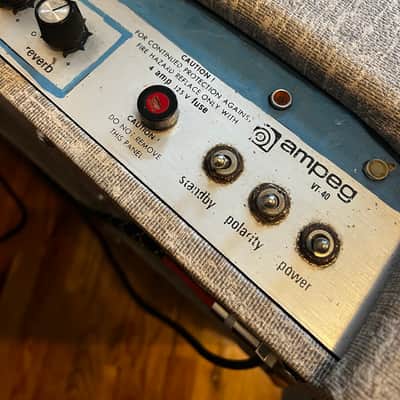 Ampeg V-2 2-Channel 60-Watt Guitar Head 1971 - 1980 - Black image 6