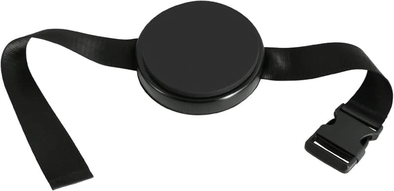 Knee Practice Pad,4 Inches Leg Practice Drum Pad, Leg Drum Pad With Adjustable Leg Strap Silicone Dumb Drum for Beginners,Black image 1
