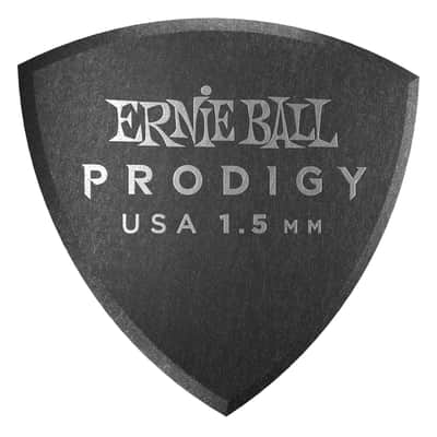 Ernie Ball Prodigy Large Shield 1.5mm Black Guitar Picks, 6 Pack - 9332 image 2