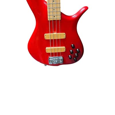 F BASS BN4 Trans Red, Maple Fingerboard, Very Good w/Cosmetic Flaws image 3