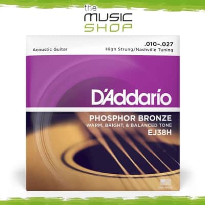 D'Addario EJ38H 10-27 High Strung/Nashville Tuning Acoustic Guitar Strings image 1
