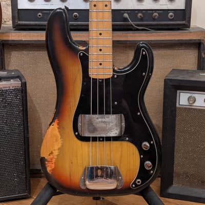 Fender Precision Bass with Maple Fretboard 1977 - Sunburst image 2