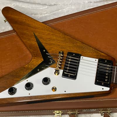 NEW! Gibson Custom 1958 Mahogany Flying V Reissue Electric Guitar - Antique Natural, VOS - WOW - Authorized Dealer - Only 6.4lbs! - G07539 image 1