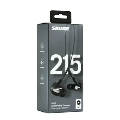 Shure SE215 PRO Wired Earbuds - Professional Sound Isolating Earphones, Clear Sound & Deep Bass, Single Dynamic MicroDriver, Secure Fit In Ear Monitor, plus Carrying Case & Fit Kit - Black (SE215-K) image 5