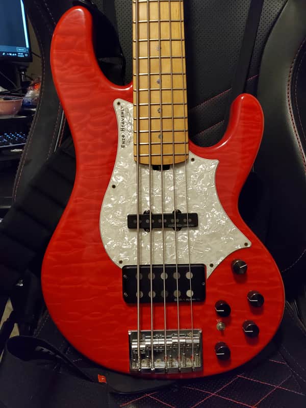 ESP Edwards E-T-170BD Fiesta Red Tetsuya Bardic Bass - L'arc en