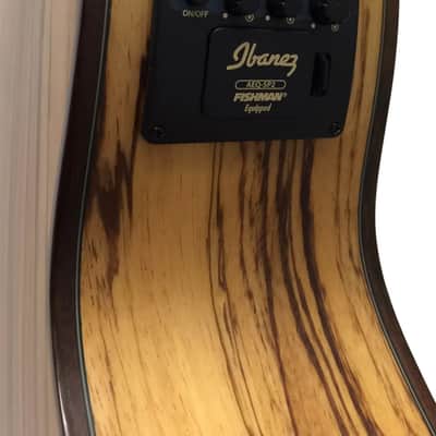 Ibanez AEW40ZW Exotic Wood Zebrawood Acoustic-Electric Guitar image 6