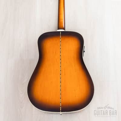 1991 Orville by Gibson Dove Vintage Sunburst Dreadnought Acoustic Electric Guitar w/ Case image 3