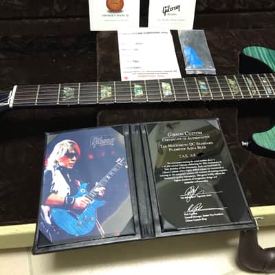 Gibson Custom Shop Tak Matsumoto DC Standard Flametop Aqua Blue image 2
