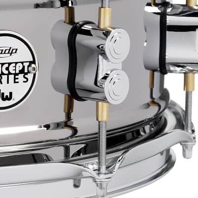 PDP Concept Series Metal Snare 6.5x13 Black Nickel Over Steel w/Chrome Hardware image 3
