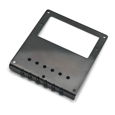 Black Roller Saddles Tele Style Guitar Bridge with Humbucker Pickup Bridge image 3