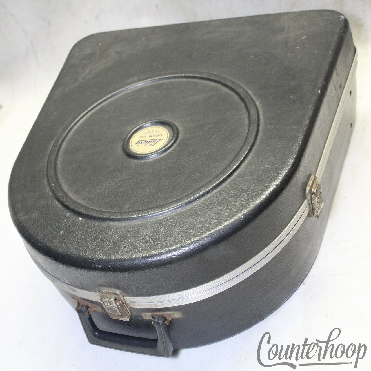 Ludwig 5-6.5"x14" Hard Shell Case Vintage 60s Script USA Stick/Stand Divider — main photograph