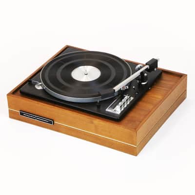 1960s Elac Miracord 50H Miraphon 50 Teak Case Smoked Gray Plastic Dust Cover Vintage Turntable Record Player HiFi Vinyl LP Clean with Manual image 5