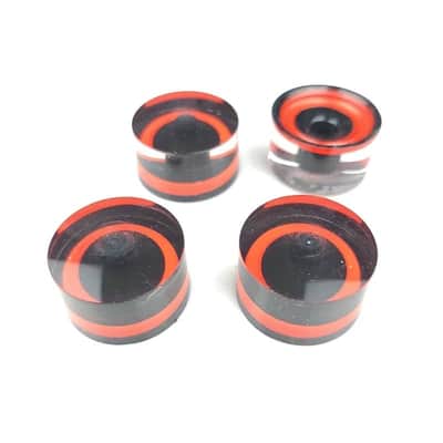 4pcs Guitar LP SG Style Red Black Tone Volume Control Knobs image 2