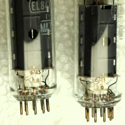 Vintage EL84/6BQ5 strong matched pair, Made in Holland bq 1967 NOS, NIB. image 3