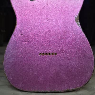 American Fender Telecaster Custom Heavy Relic Pink Gold Sparkle Colorshift! image 4