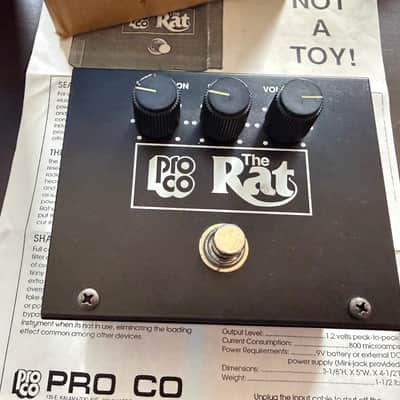 ProCo Vintage Rat Big Box Reissue with Battery Door and LM308 Chip 1991-2003 - Black image 2