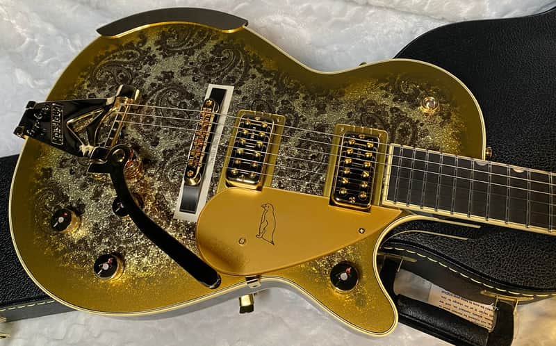 NEW ! Gretsch G6134TG Limited Edition Paisley Penguin String-Thru Bigsby Gold Paisley - Authorized Dealer image 1