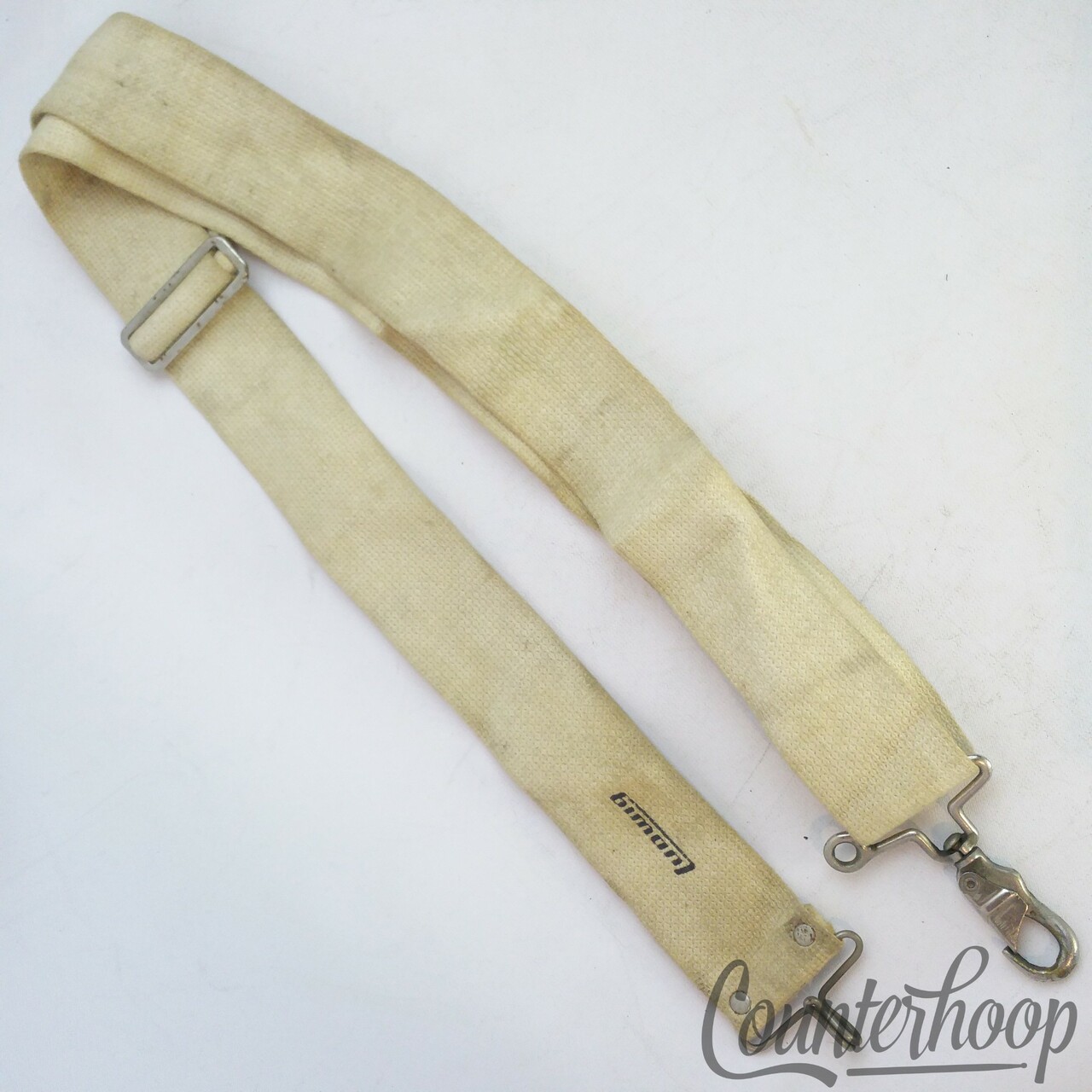 Ludwig Block Logo Marching Snare/Tenor Tom Drum Harness Straps Vintage 70s USA — main photograph