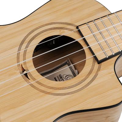 Ortega RUNAB-CC Bamboo Series Solid Bamboo Top & Neck 4-String Concert Acoustic-Electric Ukulele w/Gig Bag image 11