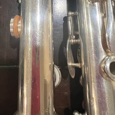 Penzel Mueller Double Wall Silver Clari-Met  Bb Clarinet 1920 - sterling silver image 9