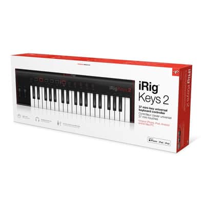 IK Multimedia iRig Keys 2 - 37 Mini Key Controller for iPhone, iPad and Mac/PC image 1