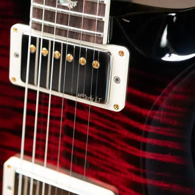 PRS McCarty Flame Maple 10-Top Electric Guitar - Fire Red Wrap Smokeburst with Hardshell Case image 11