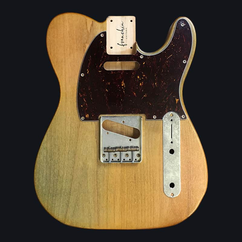 Made to Order - FRANCHIN Mars guitar body WESTERN Aged Colored Natural finish Premium Selected Basswood Poplar Telecaster-Tele-T-Style Made in Italy image 1
