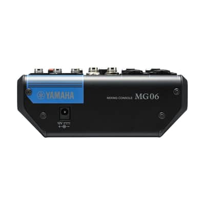 Yamaha MG06 6-Input Stereo Mixer, 20Hz-20kHz Frequency Response, 2x Mic/Line Combo Inputs, 4x 1/4  Line Inputs, +48V Phantom Power image 6