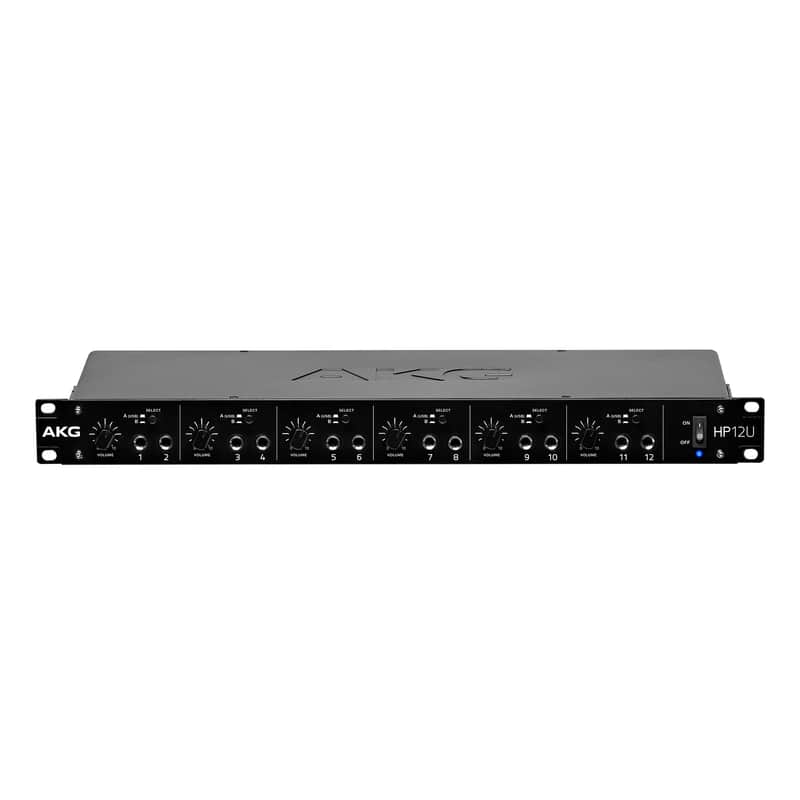 AKG HP12U 12-Channel (Dual 6) Headphone Amplifier w/Selectable Analog/USB Input image 1