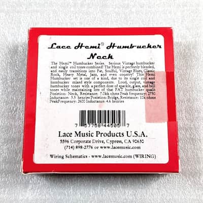 LACE Hemi Humbucker Guitar Pickup - Neck Position, Chrome - NEW image 5