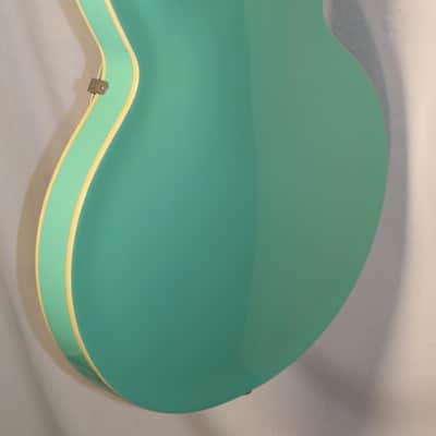 Epiphone Riviera Turquoise Finish Frequensator Tailpiece Semi-Hollow Body Electric Guitar with TKL hard case 1997 Made in Korea Peerless Factory image 15