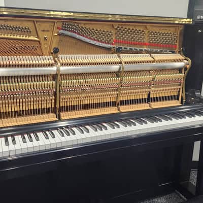 Steinway K 52" Full Upright Piano with Bench Mfg 1985 -  Satin Ebony image 5