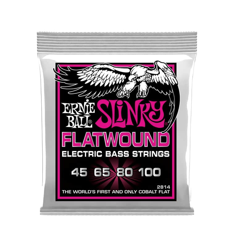 Ernie Ball Super Slinky Flatwound Electric Bass Strings - 45-100 Gauge image 1