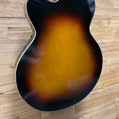 Gretsch 6124 Single Anniversary Hollow Body Guitar 1961 - Shaded Golden Sunburst w/non orig hard case image 12