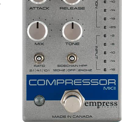 Empress Compressor MKII Compressor Effects Pedal, Silver Sparkle image 1
